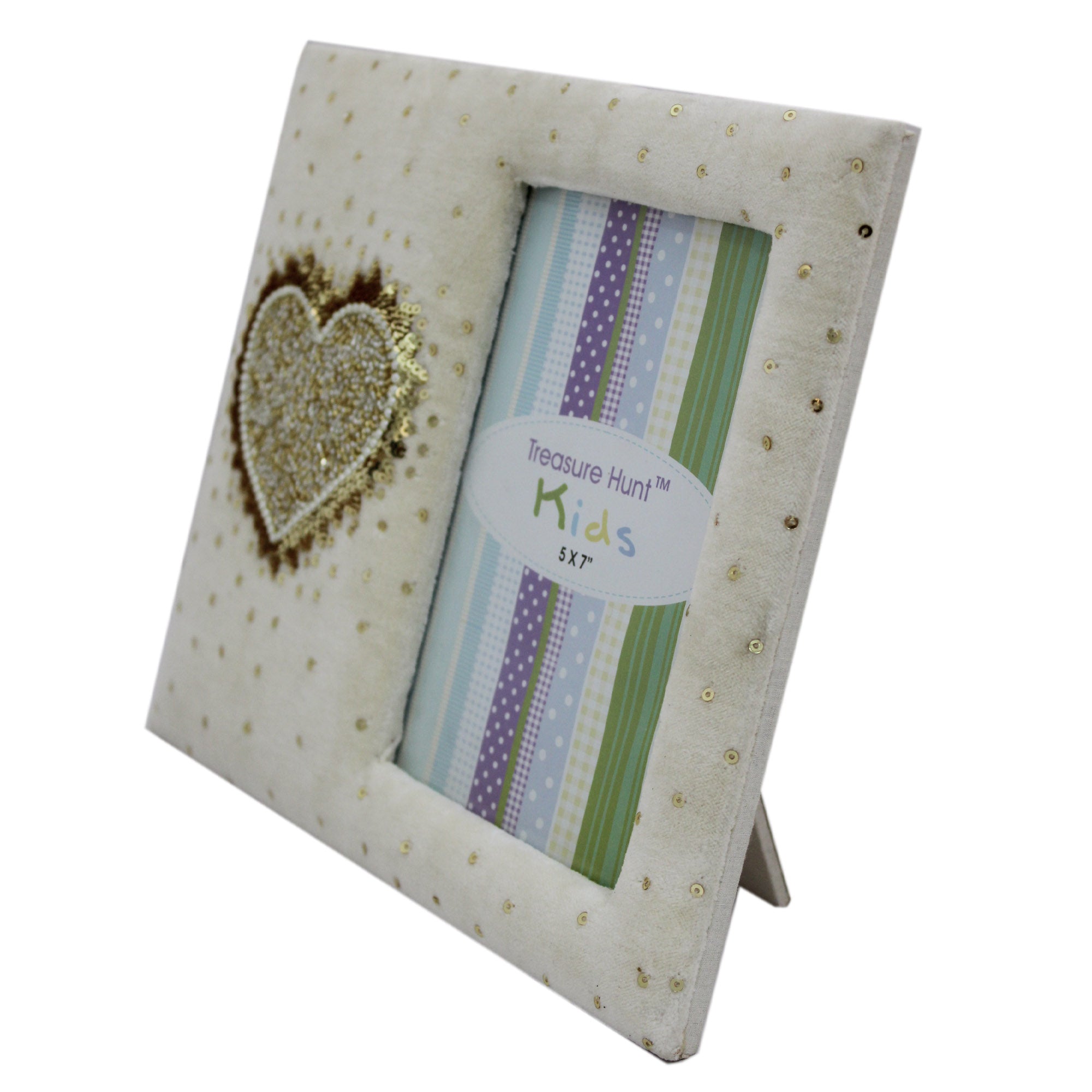 Beautiful Heart Sequin Beaded Embroidered Photo-Frame